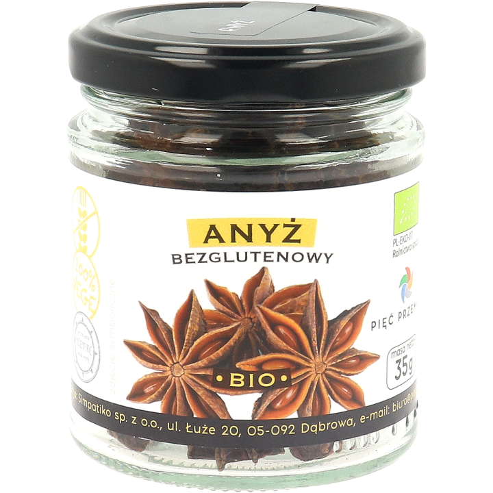 Anyż Gwiazdkowy Bezglutenowy BIO 35g | PIĘĆ PRZEMIAN - Ekochatka