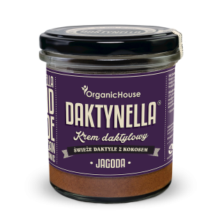 Krem Kokos Daktyle Medjool Jagoda Bezglutenowy BIO 280g | ORGANICHOUSE - Ekochatka
