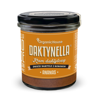 Krem Kokos Daktyle Medjool Ananas Bezglutenowy BIO 280g | ORGANICHOUSE - Ekochatka
