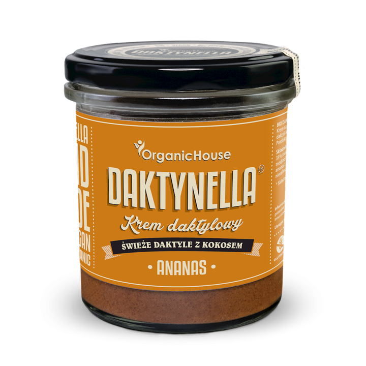 Krem Kokos Daktyle Medjool Ananas Bezglutenowy BIO 280g | ORGANICHOUSE - Ekochatka