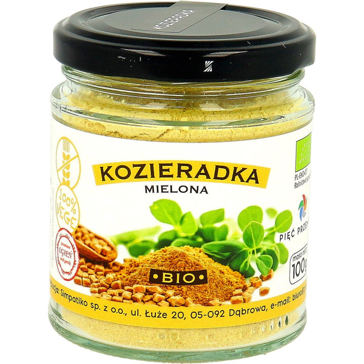 Kozieradka Mielona Bezglutenowa BIO 100g | PIĘĆ PRZEMIAN - Ekochatka
