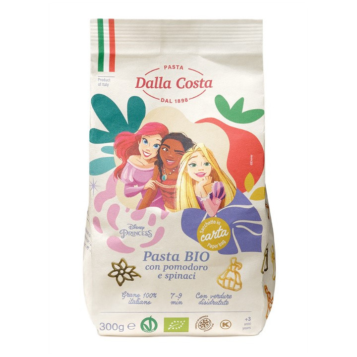 Makaron (Semolinowy Trójkolorowy) Disney Princess BIO 300g | DALLA COSTA - Ekochatka