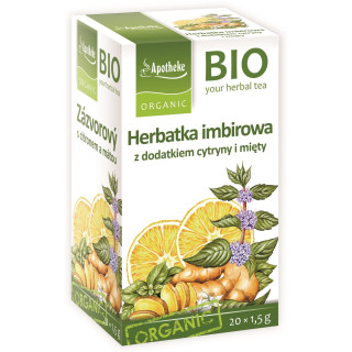 Herbatka Imbirowa (Cytryna i Mięta) BIO (20x1,5g) 30g | APOTHEKE - Ekochatka