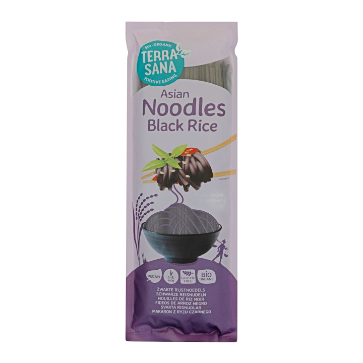 Makaron (z Ryżu Czarnego i Ryżu Brązowego) Noodle Spaghetti Bezgluteno | TERRASANA - Ekochatka