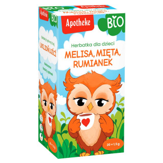 Herbatka dla Dzieci Melisa, Mięta i Rumianek BIO (20x1,5g) 30g | APOTHEKE - Ekochatka