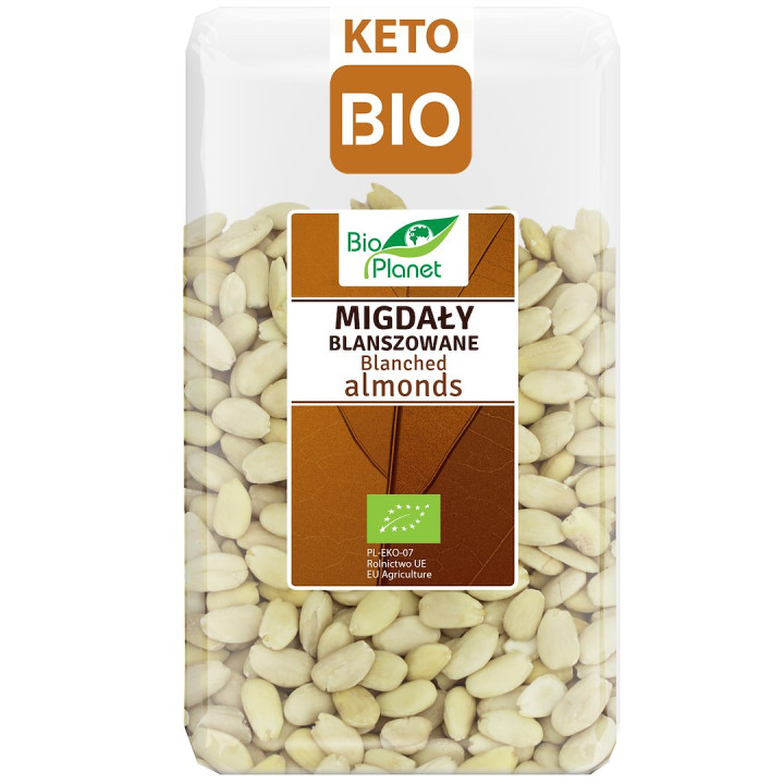 Migdały Blanszowane BIO 1kg | BIO PLANET - Ekochatka