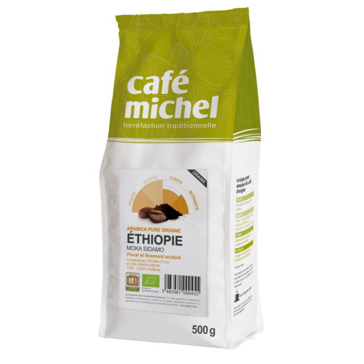 Kawa Ziarnista Arabica 100 % Moka Guji Etiopia Fair Trade BIO 500g | TERRA ETICA - Ekochatka
