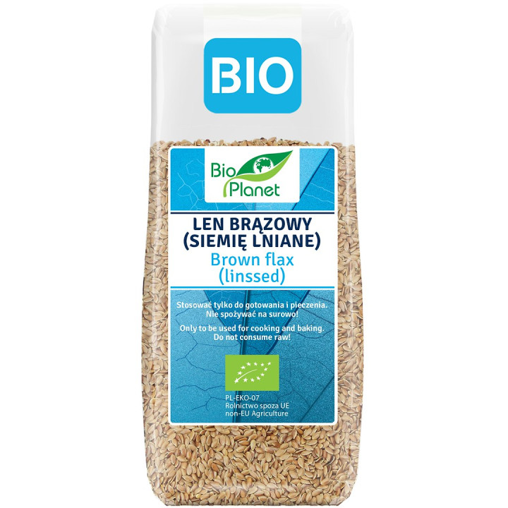 Len Brązowy (siemię Lniane) BIO 200 g - BIO Planet - Ekochatka