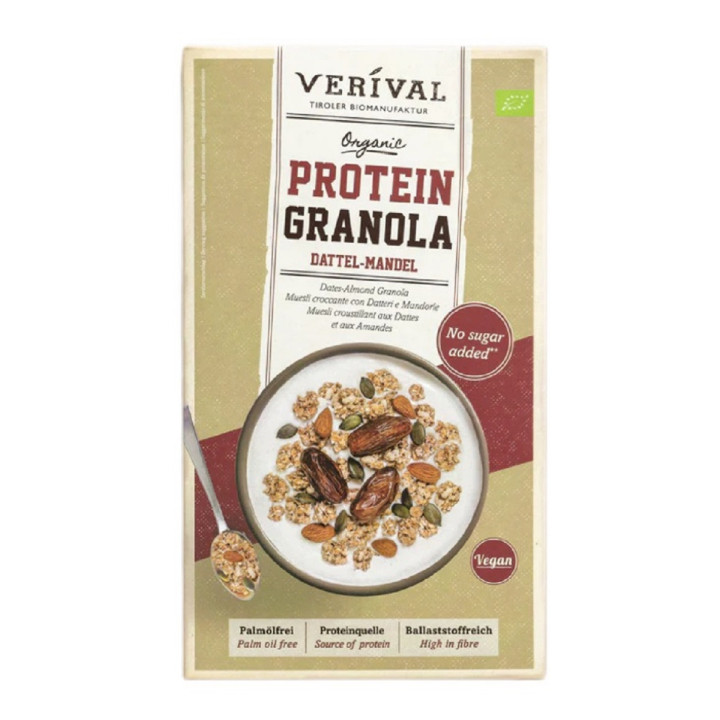 Granola Proteinowa z Daktylami i Migdałami bez D | VERIVAL - Ekochatka