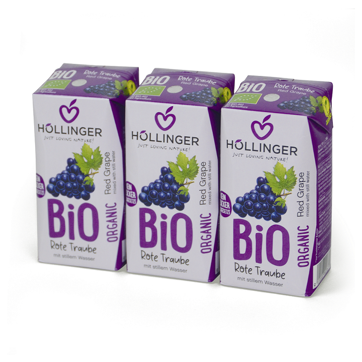 Nektar z Czerwonych Winogron bez Dodatku Cukrów BIO 200ml | HOLLINGER - Ekochatka