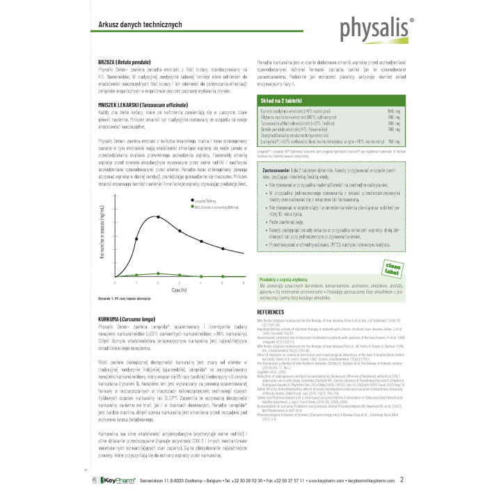 Tabletki na Detoksykację Wątroby (Detox+) 30szt. | PHYSALIS - Ekochatka