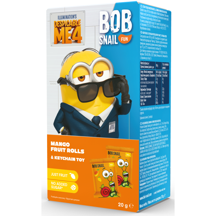 Przekąska Eat & Play Mango z Brelokiem Minionki Bezglutenowa 20g | BOB SNAIL - Ekochatka