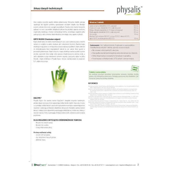 Tabletki na Wsparcie Trawienia (Digest+) BIO 30szt. | PHYSALIS - Ekochatka