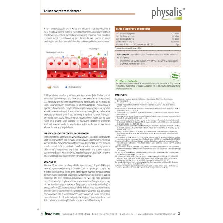 Kapsułki na Odbudowę Flory Jelit (Bifido+ Pro) 30szt. | PHYSALIS - Ekochatka