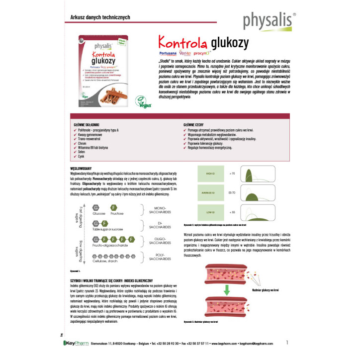 Tabletki na Kontrolę Glukozy 30szt. | PHYSALIS - Ekochatka