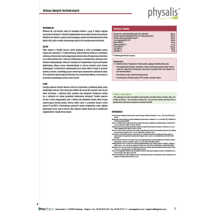 Tabletki na Kontrolę Glukozy 30szt. | PHYSALIS - Ekochatka