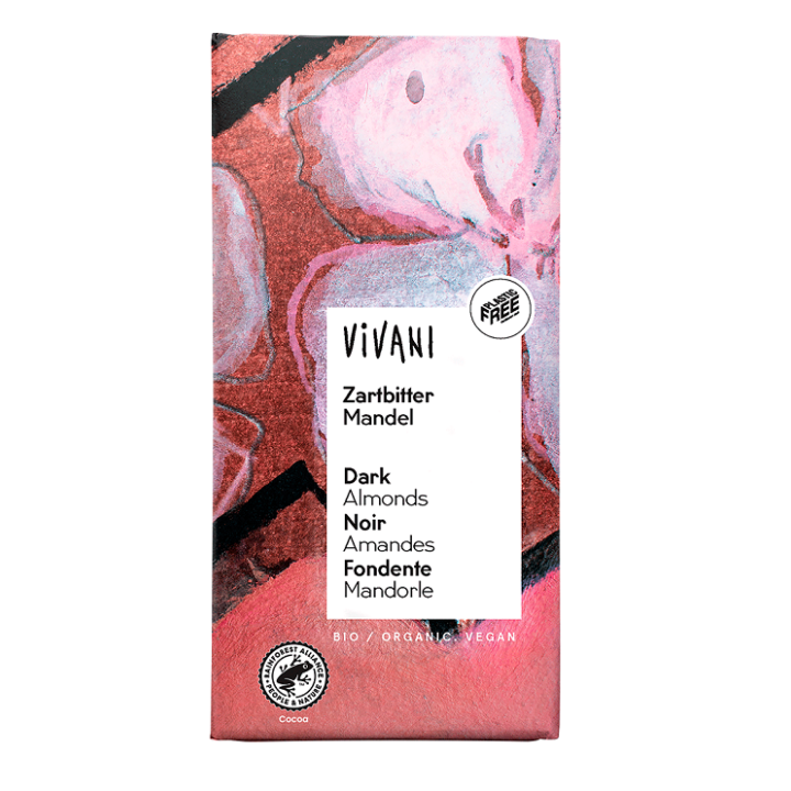 Czekolada Gorzka z Migdałami BIO 100 g - Vivani | VIVANI - Ekochatka