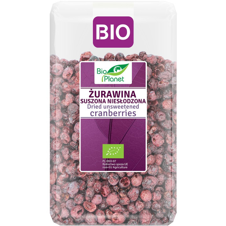 Żurawina Suszona Niesłodzona BIO 150 g - BIO Planet - Ekochatka