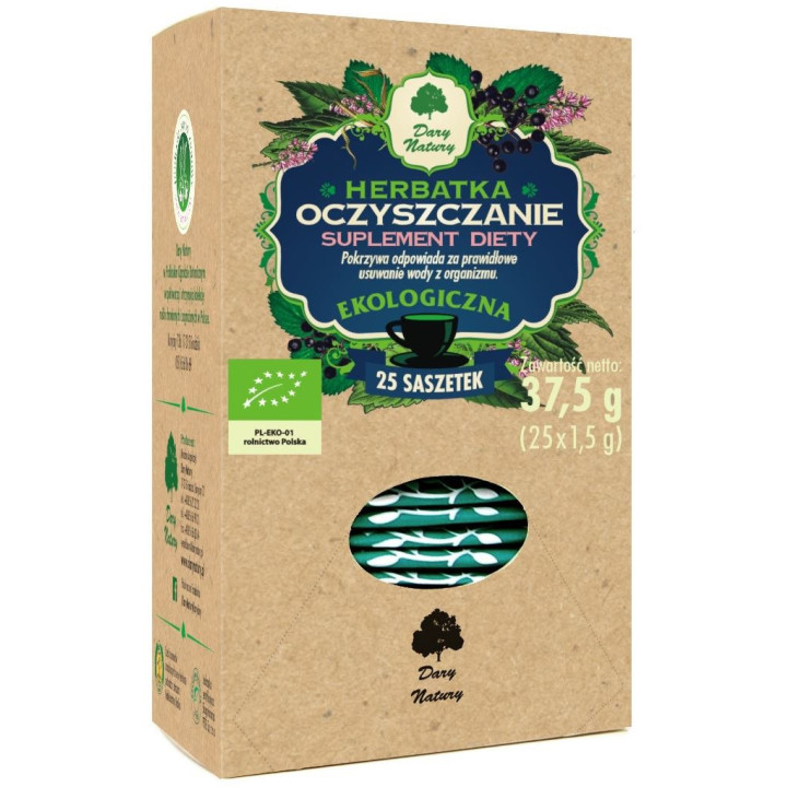 Herbatka Oczyszczenie BIO (25x1,5g) 37,5g | DARY NATURY - herbatki - Ekochatka
