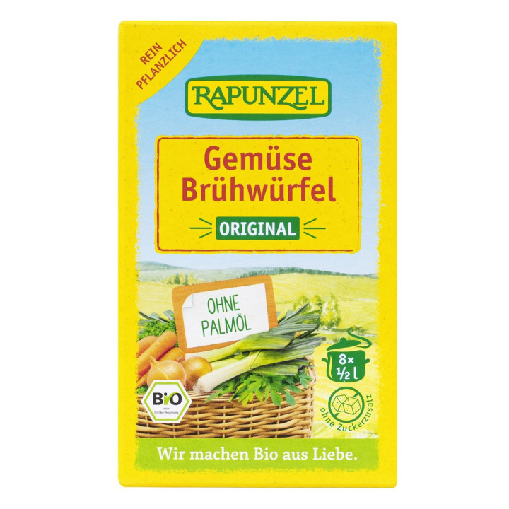 Bulion Warzywny w Kostkach bez Cukru BIO 84 g - Rapunzel - Ekochatka