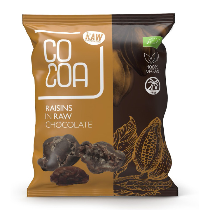 Rodzynki w Czekoladzie Surowej BIO 70 g - Cocoa - Ekochatka