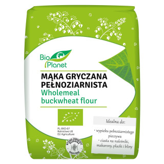 Mąka Gryczana Pełnoziarnista BIO 1 kg - Bio Planet - Ekochatka