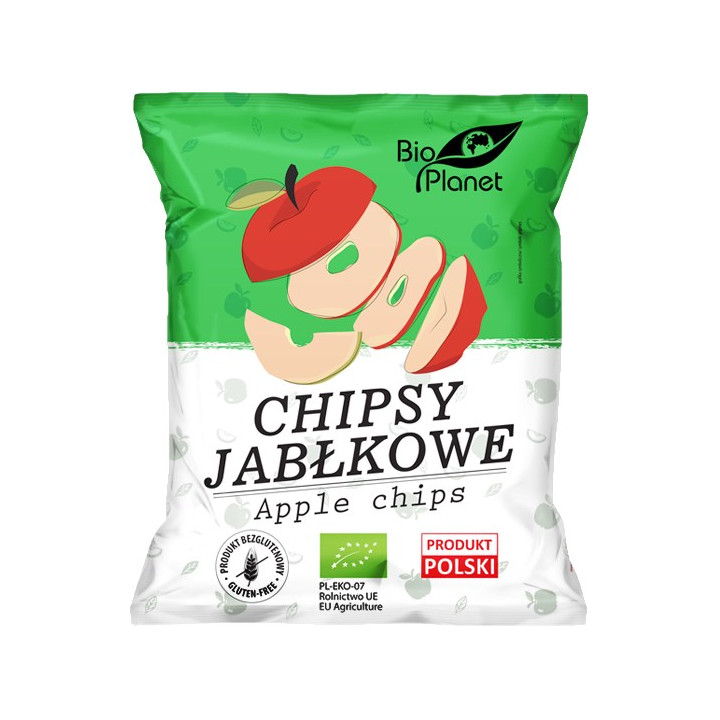 Chipsy Jabłkowe Suszone BIO Bezglutenowe 100 g - BIO Planet - Ekochatk