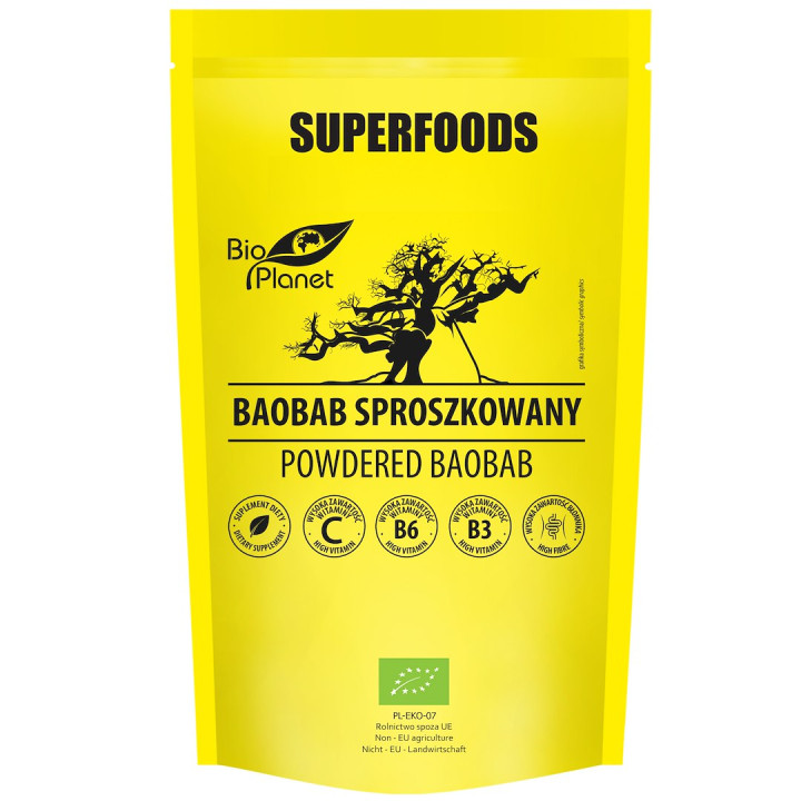 Baobab Sproszkowany BIO 150 g - Bio Planet Superfoods - Ekochatka