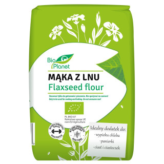 Mąka z Lnu BIO Odtłuszczona 400 g - BIO Planet - Ekochatka