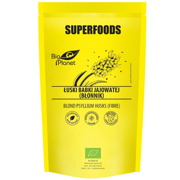 Łuski Babki Jajowatej Blonnik BIO 100 g - Bio Planet Superfoods - Ekoc