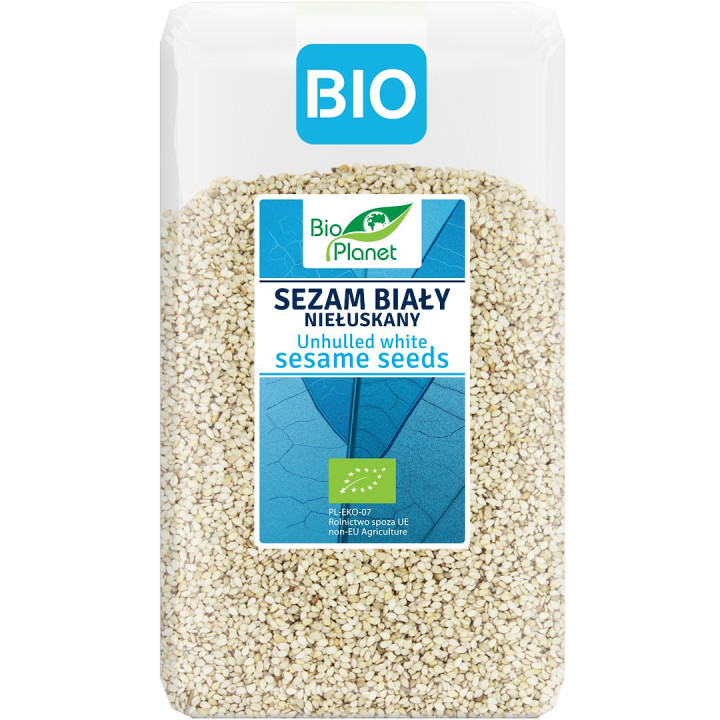 Sezam Biały Niełuskany BIO 1 kg - Bio Planet - Ekochatka