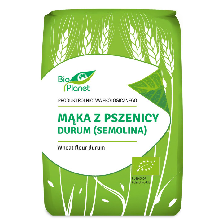 Mąka z Pszenicy Durum Semolina BIO 1 kg - Bio Planet - Ekochatka