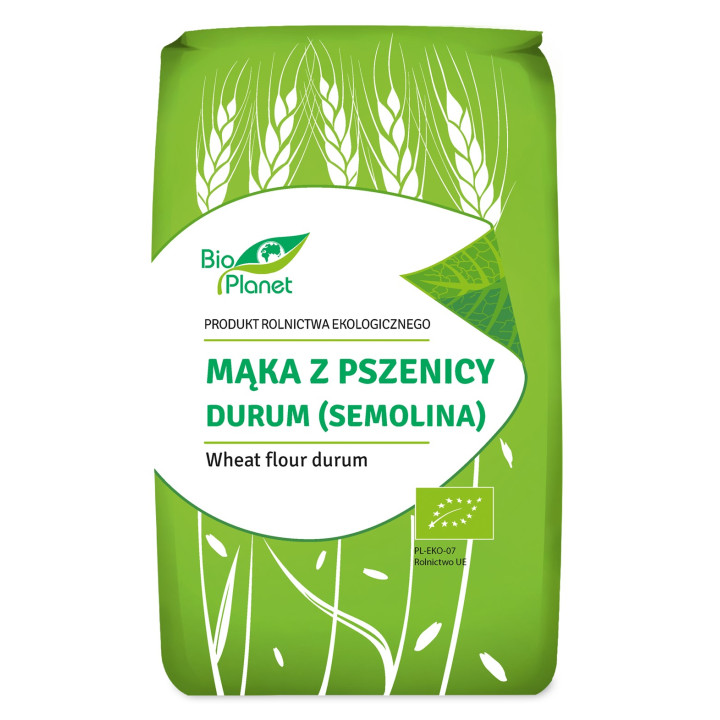 Mąka z Pszenicy Durum Semolina BIO 500 g - Bio Planet - Ekochatka