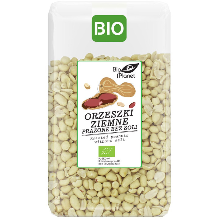 Orzeszki Ziemne Prażone bez Soli BIO 1 kg - Bio Planet - Ekochatka