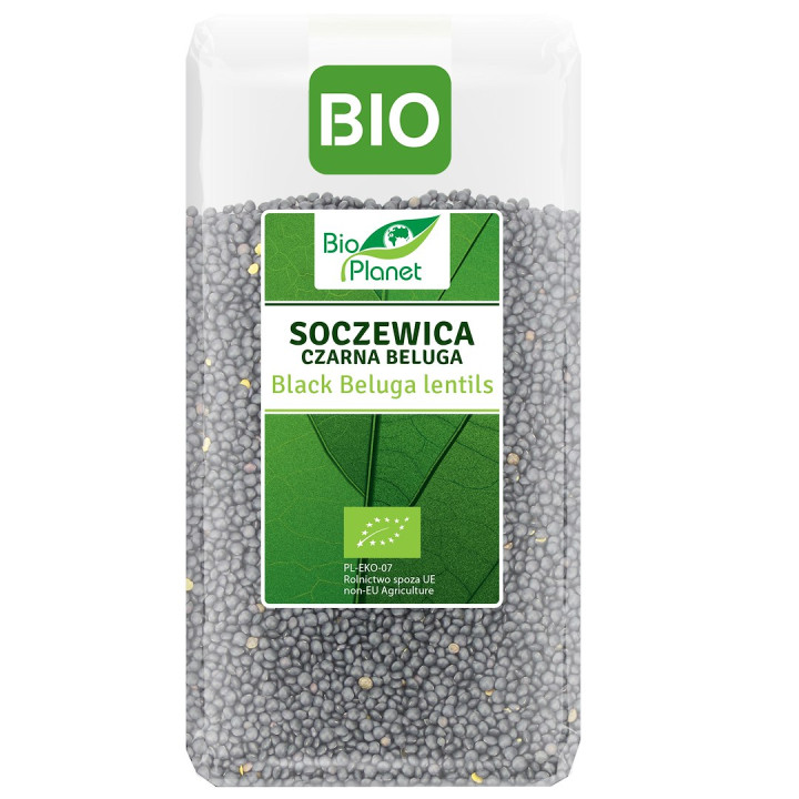 Soczewica Czarna Beluga BIO 500 g - Bio Planet - Ekochatka