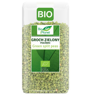 Groch Zielony Połówki BIO 500 g - Bio Planet - Ekochatka