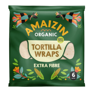 Tortilla Wraps z Otrębami Pszennymi BIO 6 szt. 240 g - Amaizin - Ekoch