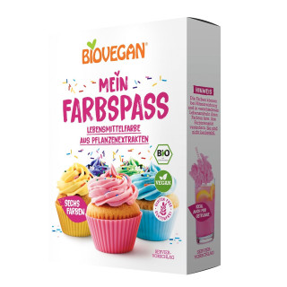 Barwniki Spożywcze Roślinne Bezglutenowe BIO 6 x 8 g - Biovegan - Ekoc