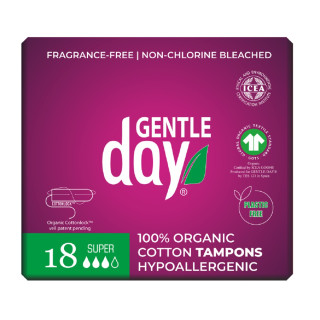 Tampony z Bawełny Organicznej ECO Super 18 szt. - Gentle Day - Ekochat