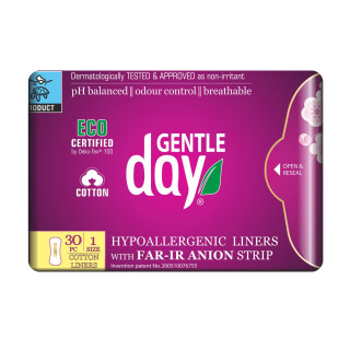 Wkładki Higieniczne z Paskiem Anionowym 30 szt. - Gentle Day - Ekochat