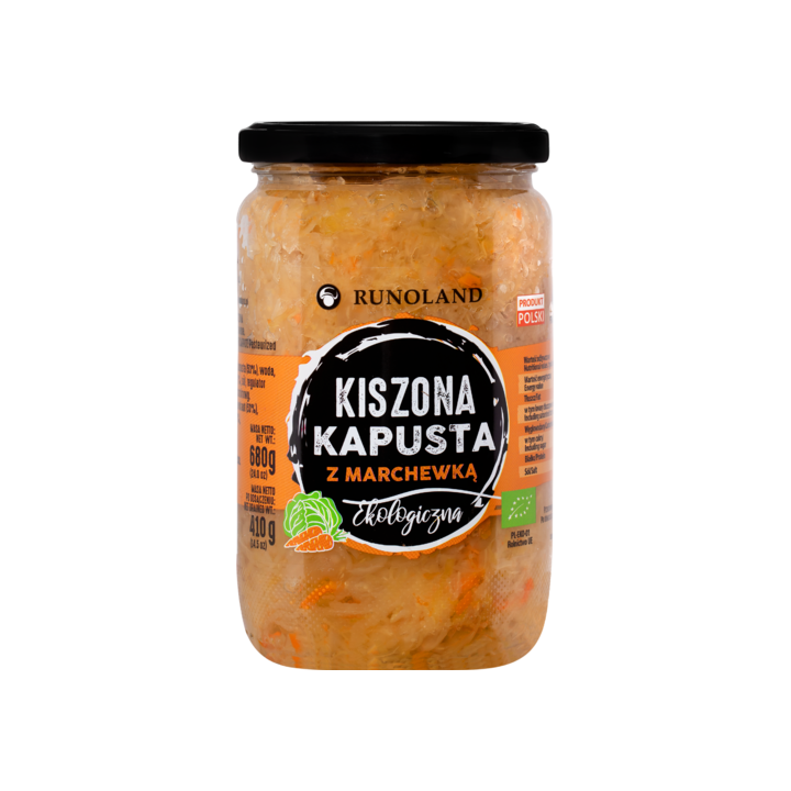 Kapusta Kiszona z Marchewką BIO 680 g - Runoland - Ekochatka