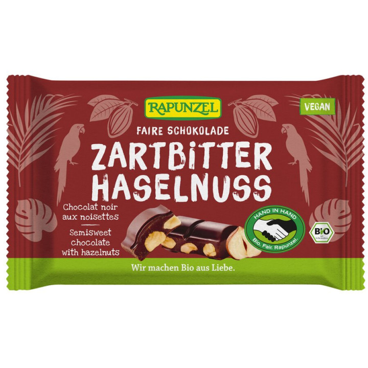 Czekolada Gorzka z Orzechami Laskowymi BIO 100 g - Rapunzel - Ekochatk