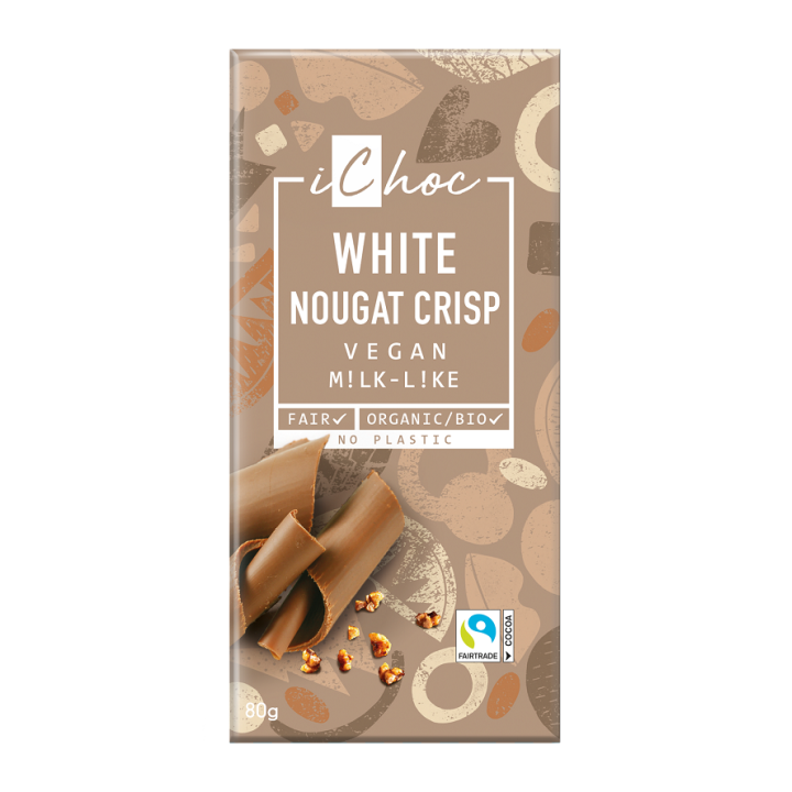 Tabliczka Nugatowa z Krokantem z Orzechów Laskowych Fair Trade BIO 80 