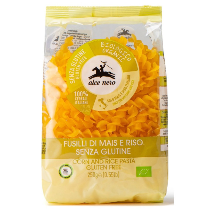 Makaron Bezglutenowy Świderki Kukurydziano-Ryżowe BIO 250 g - Alce Ner
