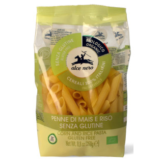 Makaron Bezglutenowy Penne Kukurydziano-Ryżowe BIO 250 g - Alce Nero -