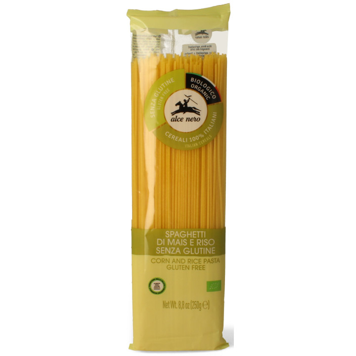 Makaron Kukurydziano-Ryżowy Spaghetti Bezglutenowy BIO 250 g - Alce Ne