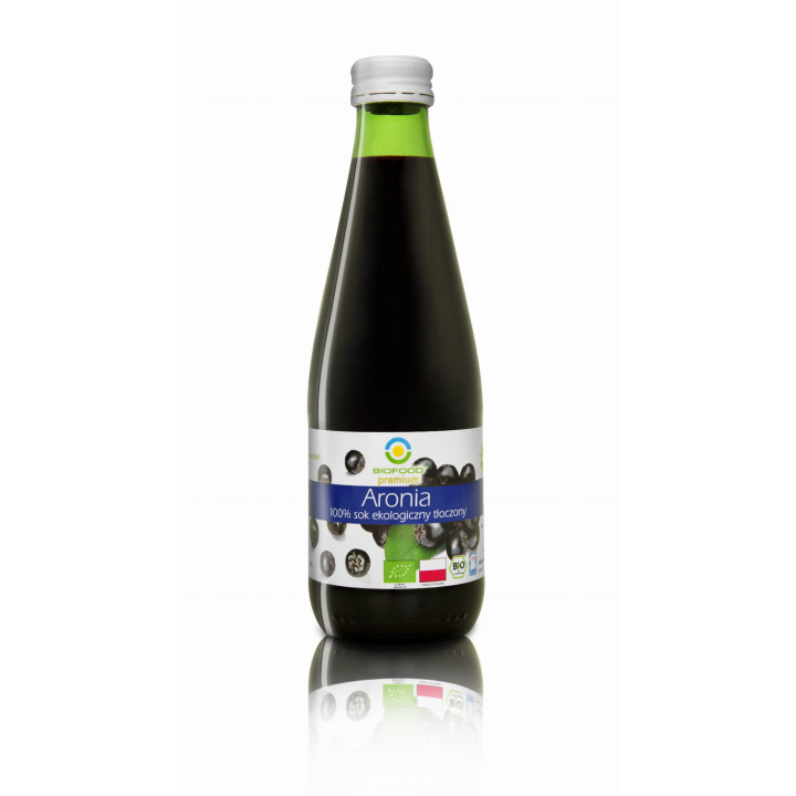 Sok z Aronii 100% NFC Bezglutenowy BIO 300 ml - Bio Food - Ekochatka