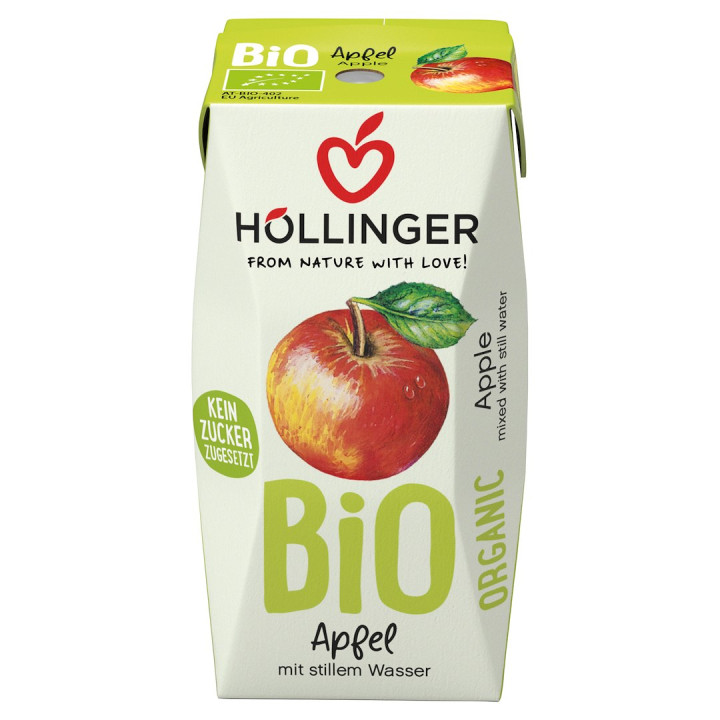 Nektar Jabłkowy bez Cukru BIO 200 ml - Hollinger - Ekochatka