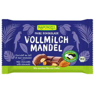Czekolada Mleczna z Migdałami BIO 100g | RAPUNZEL - Ekochatka
