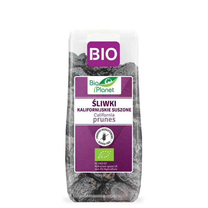 Śliwki Kalifornijskie Suszone Bezglutenowe BIO 200 g - Bio Planet - Ek